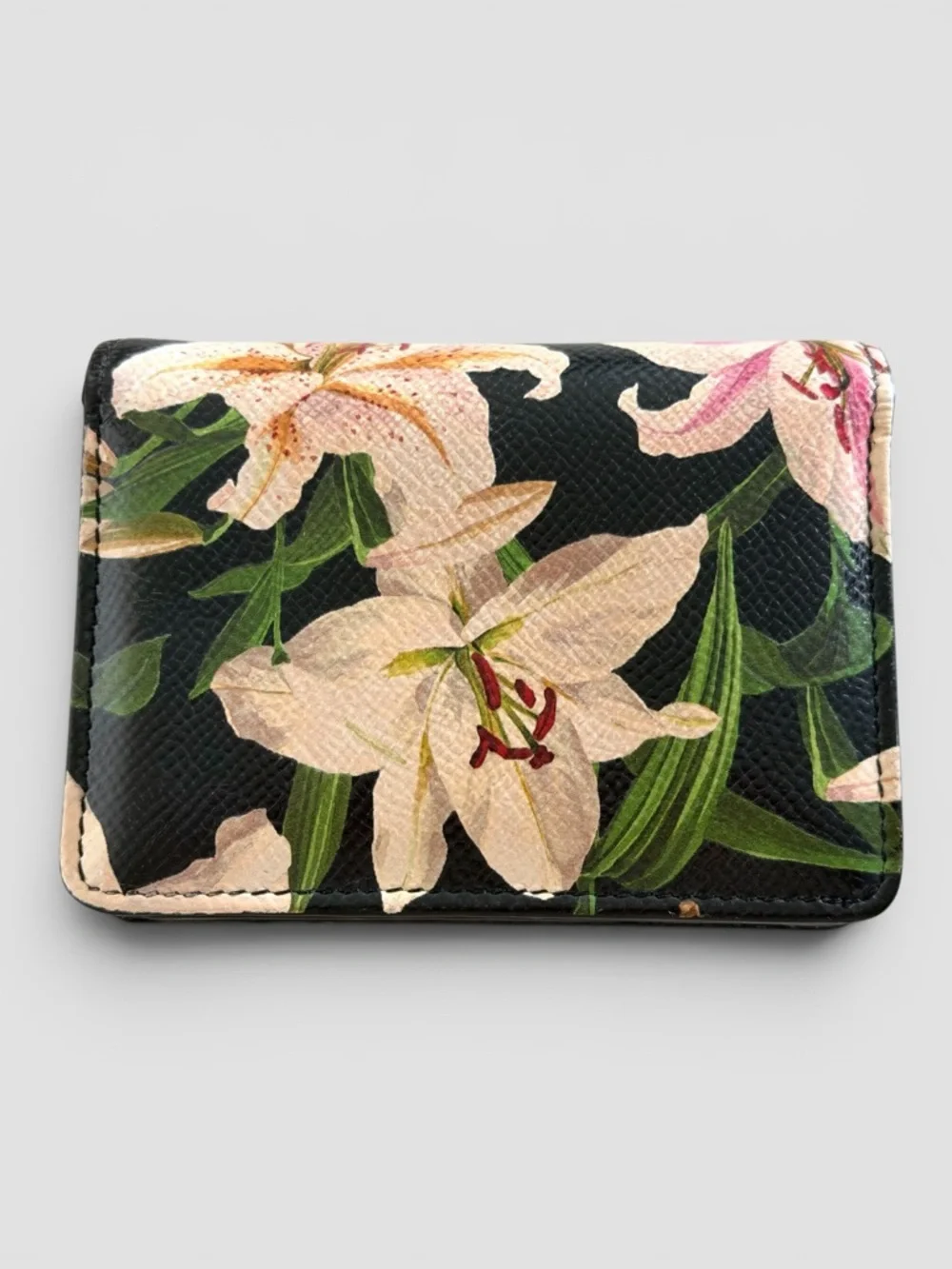 Dolce & Gabbana Floral Print Compact Wallet